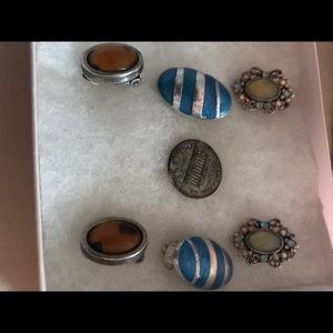 Clip earrings bundle of three